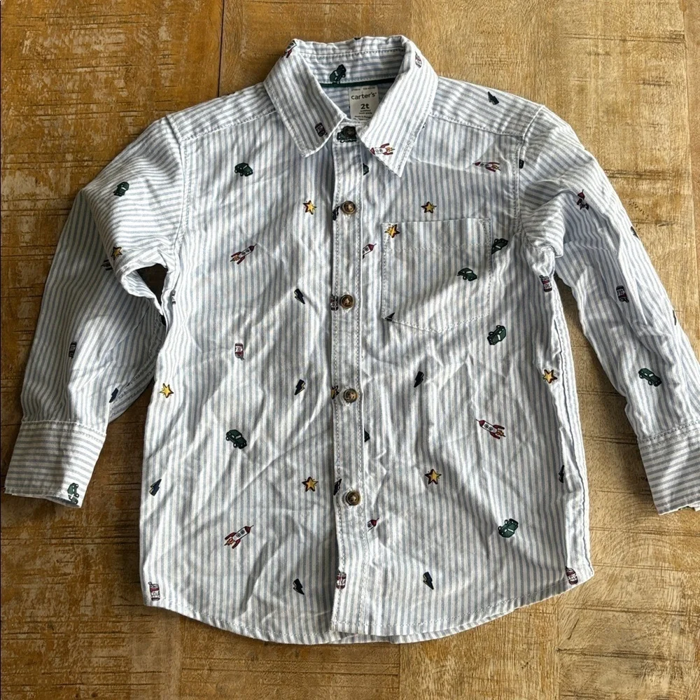 NWOT Carter's Striped Shirt and Pants Set 2t